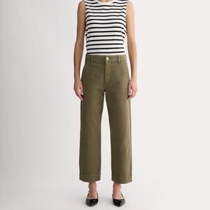 Everlane Green Straight Leg Pants